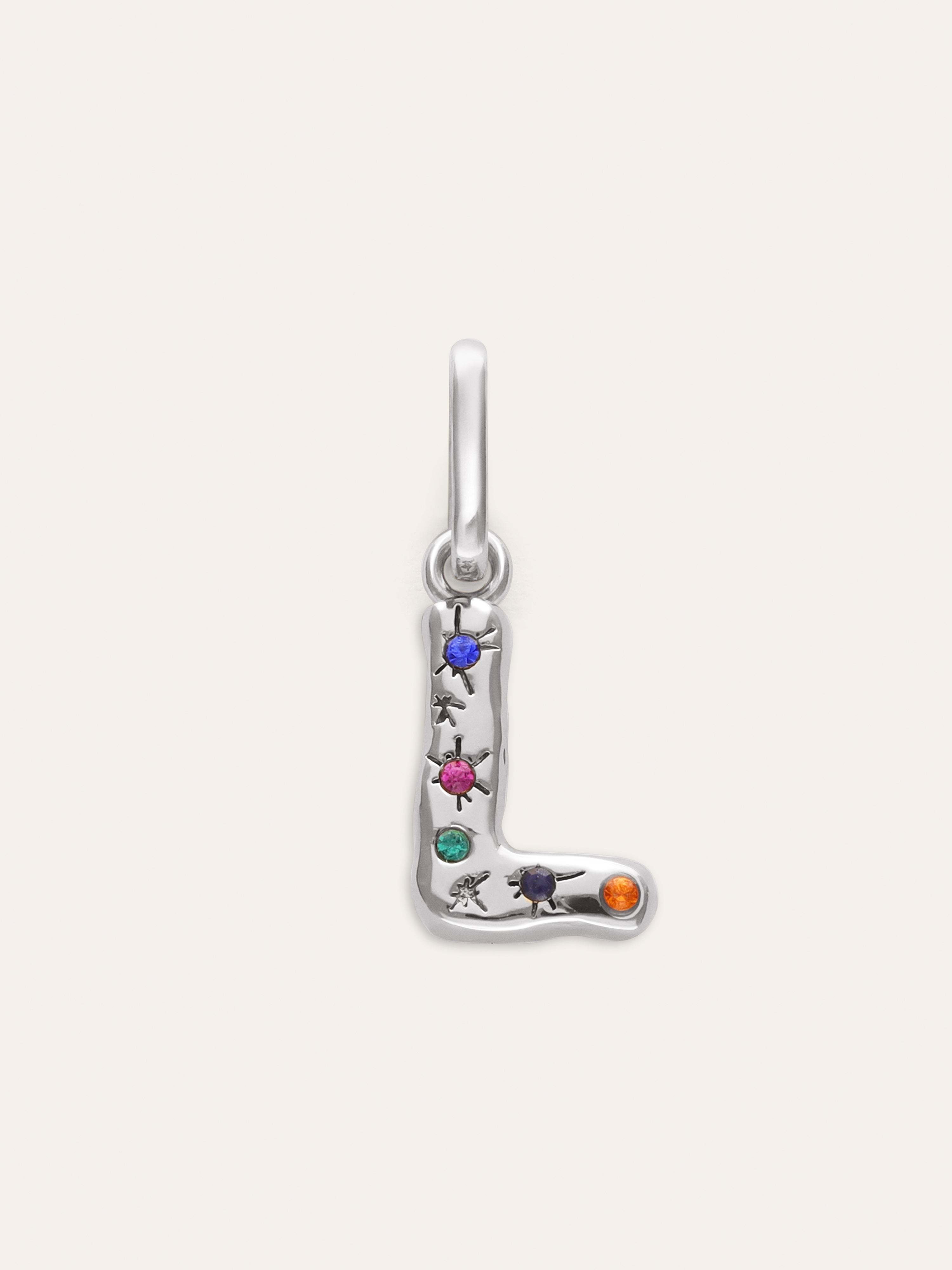 Personalized Initial Charm Organic Colors