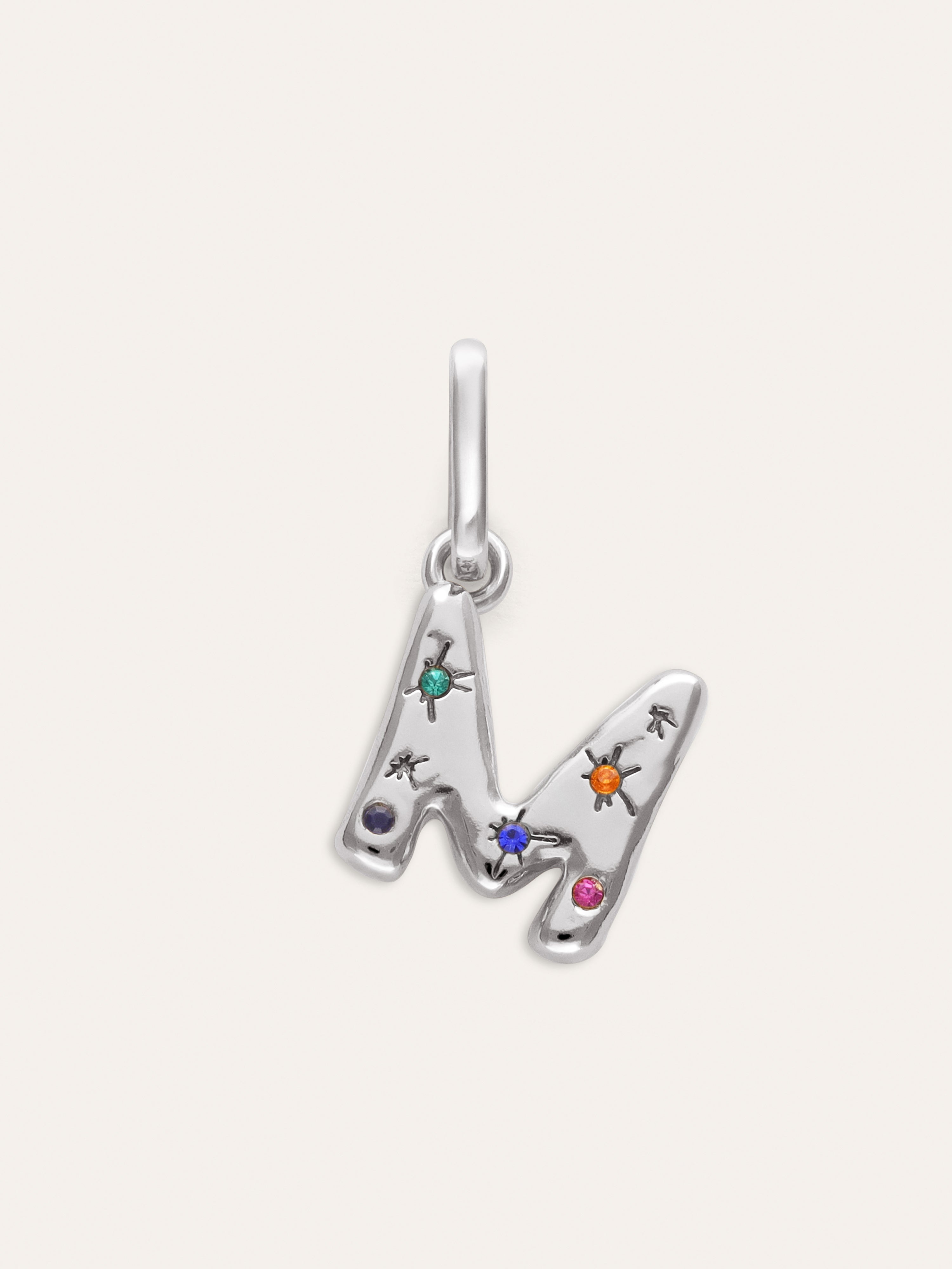 Personalized Initial Charm Organic Colors