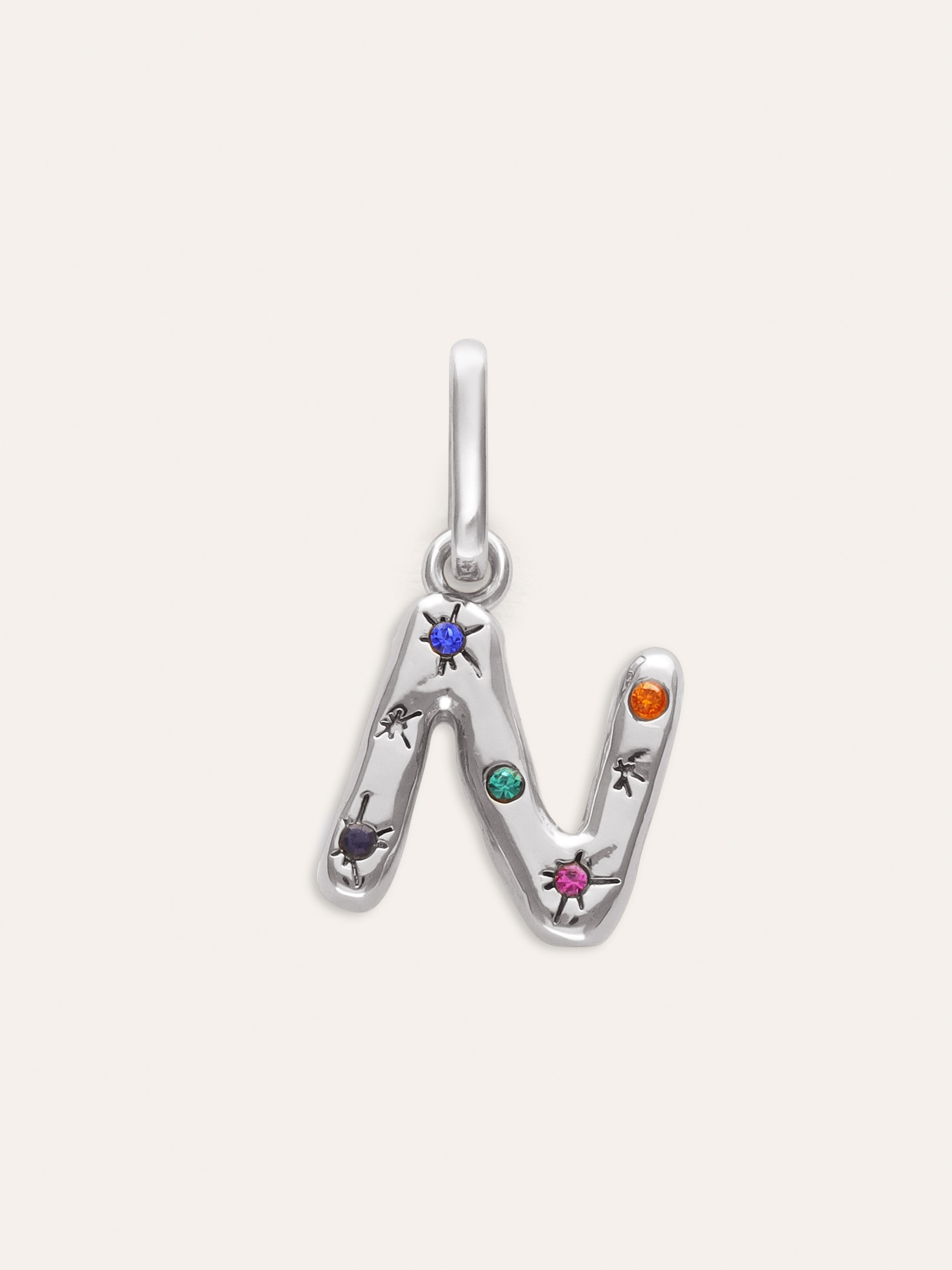 Personalized Initial Charm Organic Colors