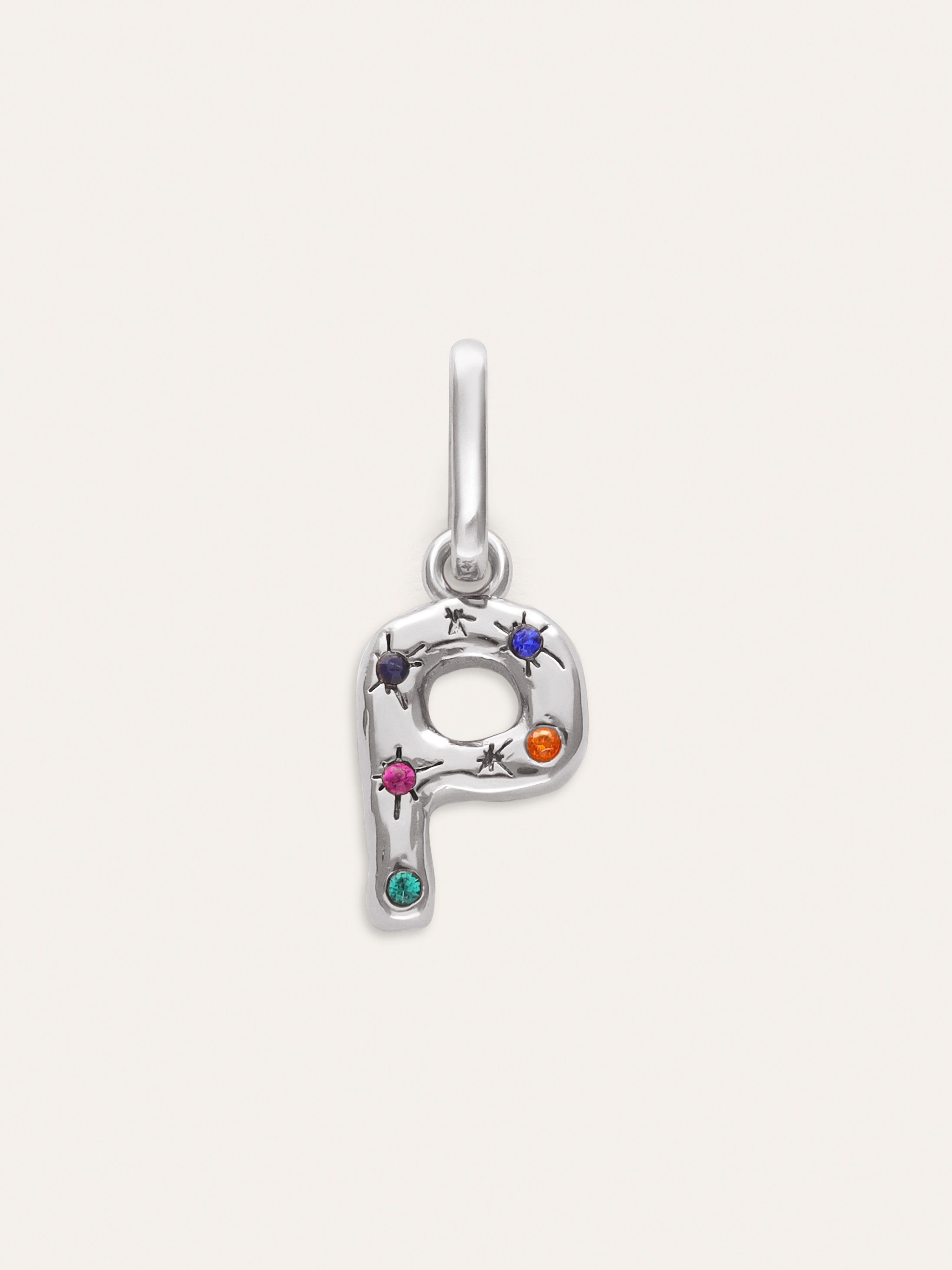 Personalized Initial Charm Organic Colors
