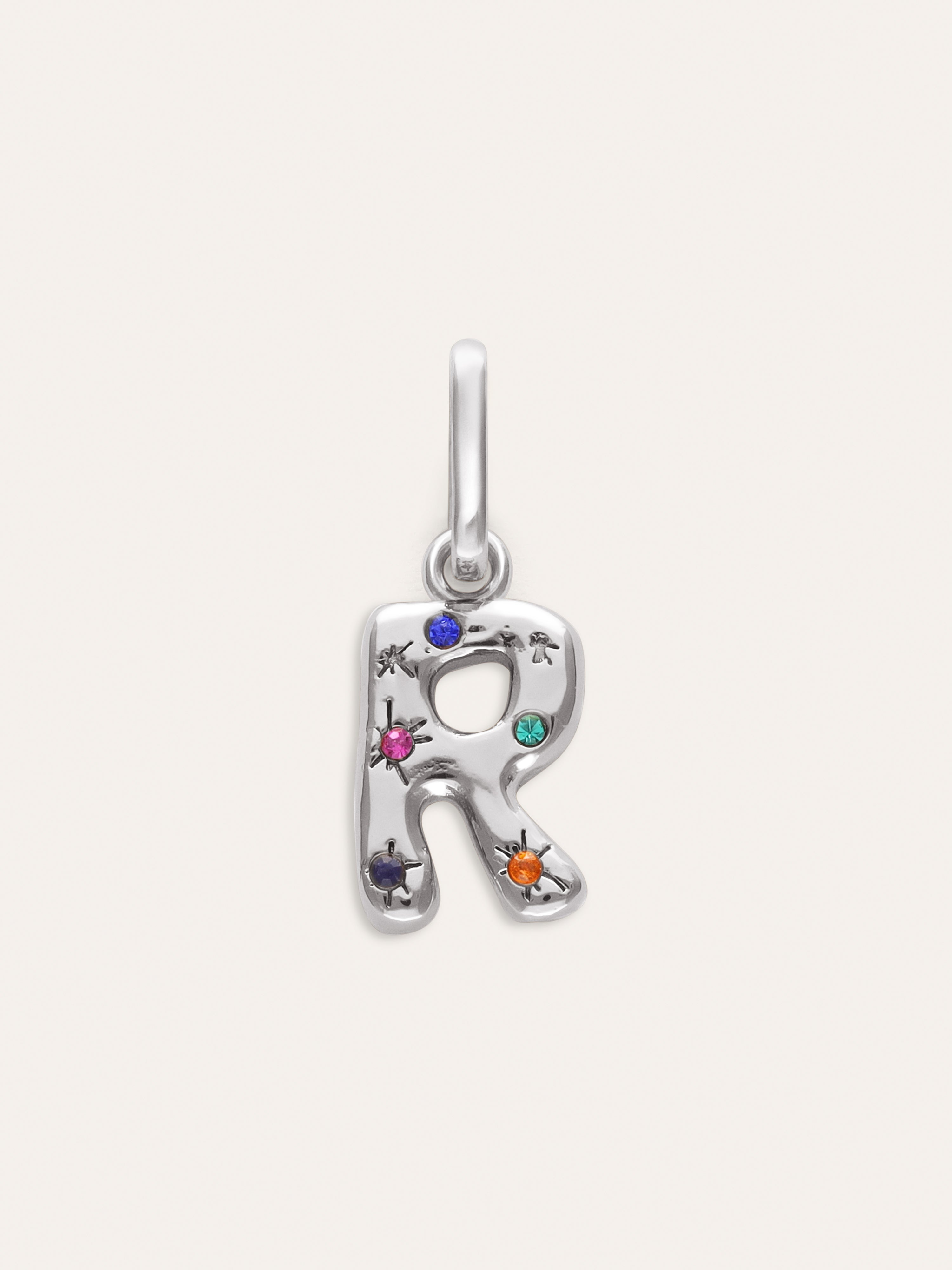 Personalized Initial Charm Organic Colors