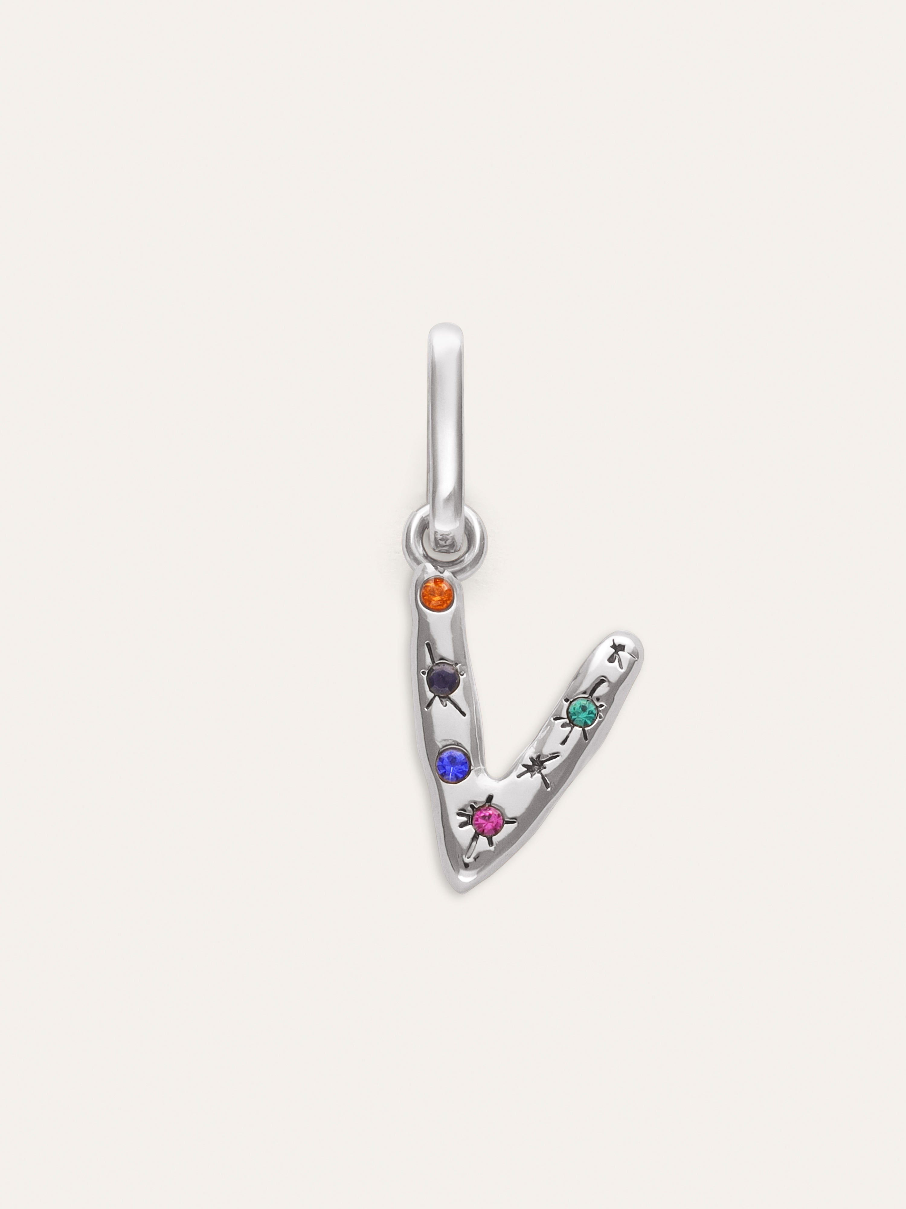 Personalized Initial Charm Organic Colors