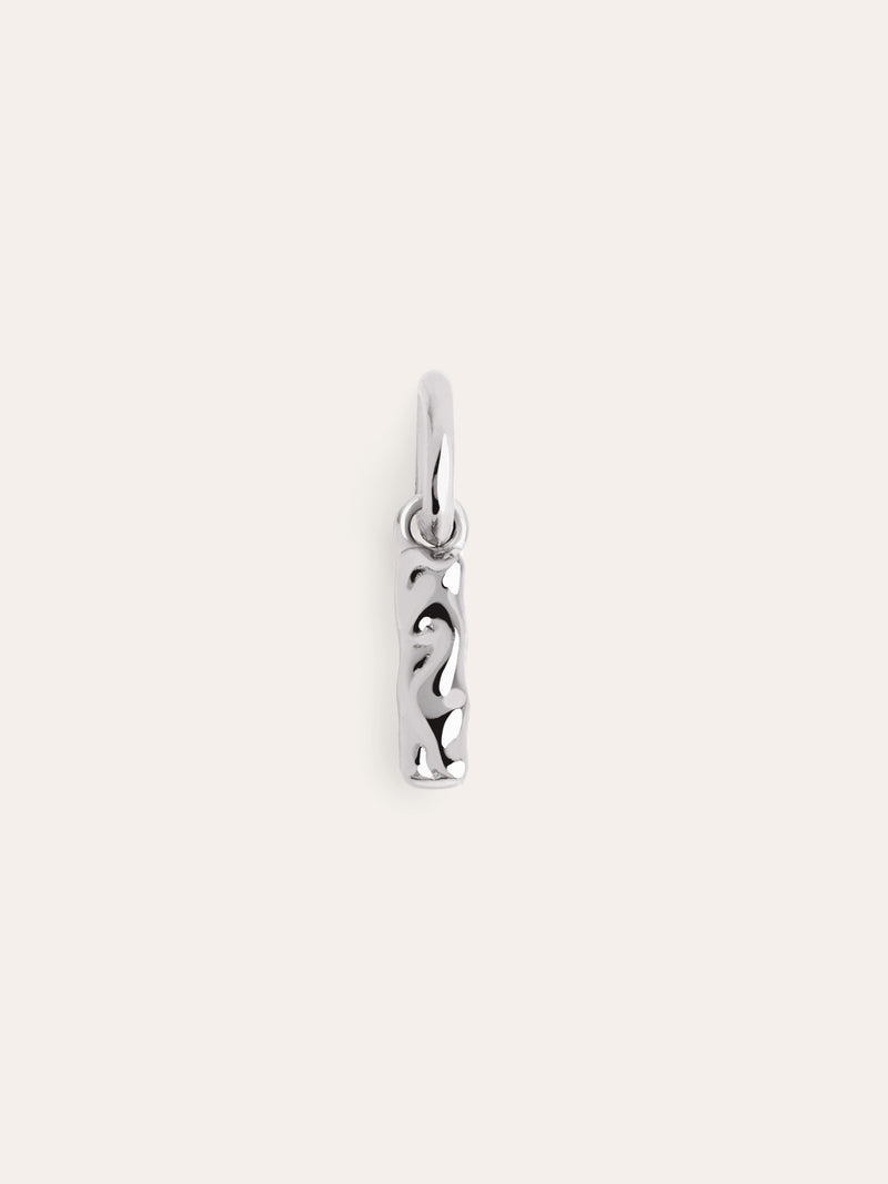 Letter Organic Silver Charm 