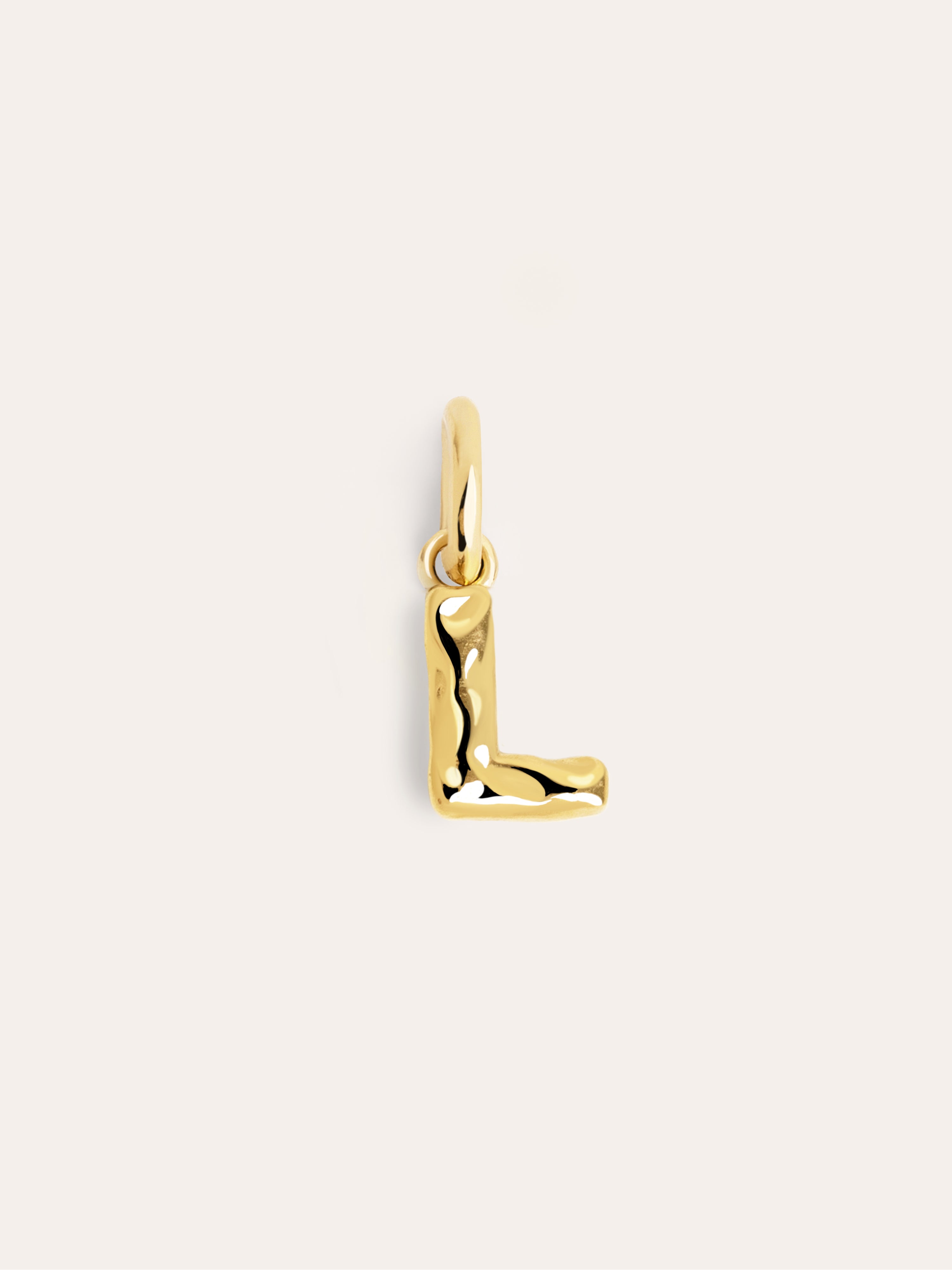 Letter Organic Gold Charm 