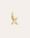 Letter Organic Gold Charm 