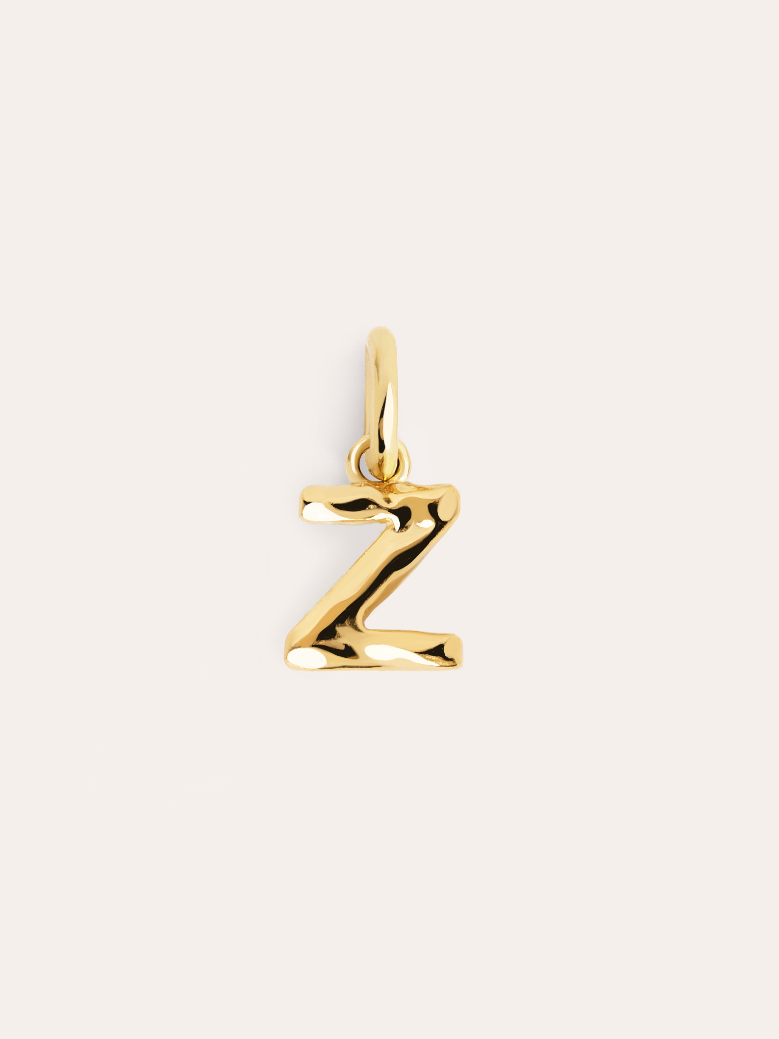 Letter Organic Gold Charm 