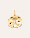 Organic Color Letter Gold Charm 