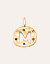 Organic Color Letter Gold Charm 