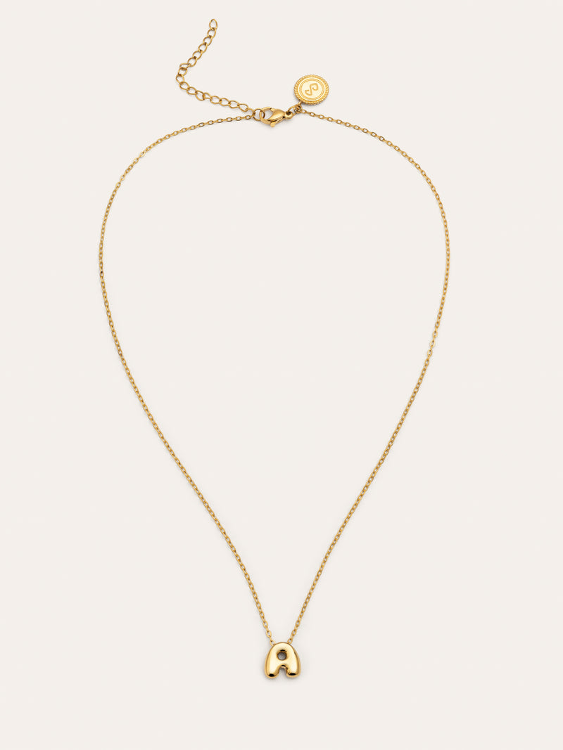 Hailey Letter Personalized Necklace Stainless Steel 18kt Gold Plated