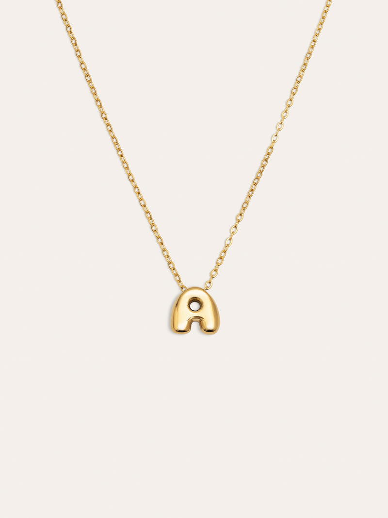 Hailey Letter Personalized Necklace Stainless Steel 18kt Gold Plated