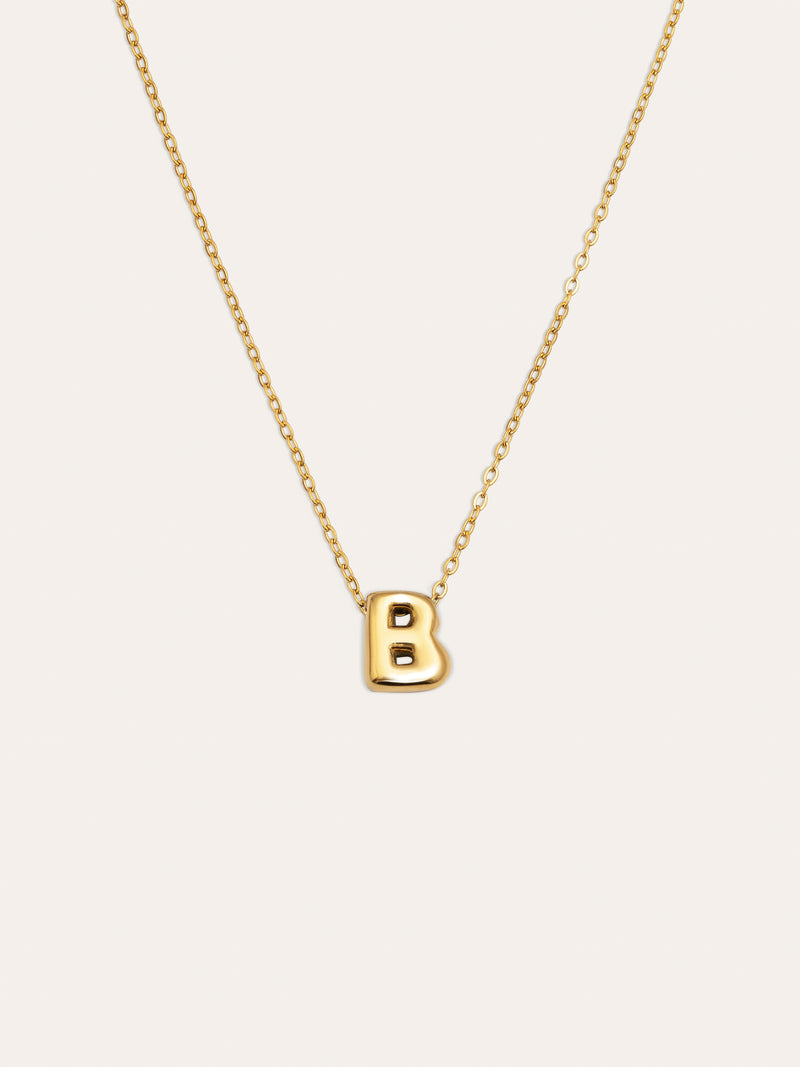 Hailey Letter Personalized Necklace Stainless Steel 18kt Gold Plated
