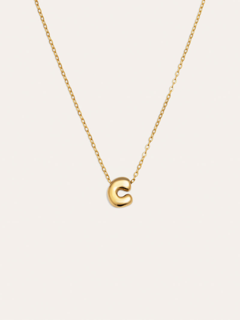 Hailey Letter Personalized Necklace Stainless Steel 18kt Gold Plated
