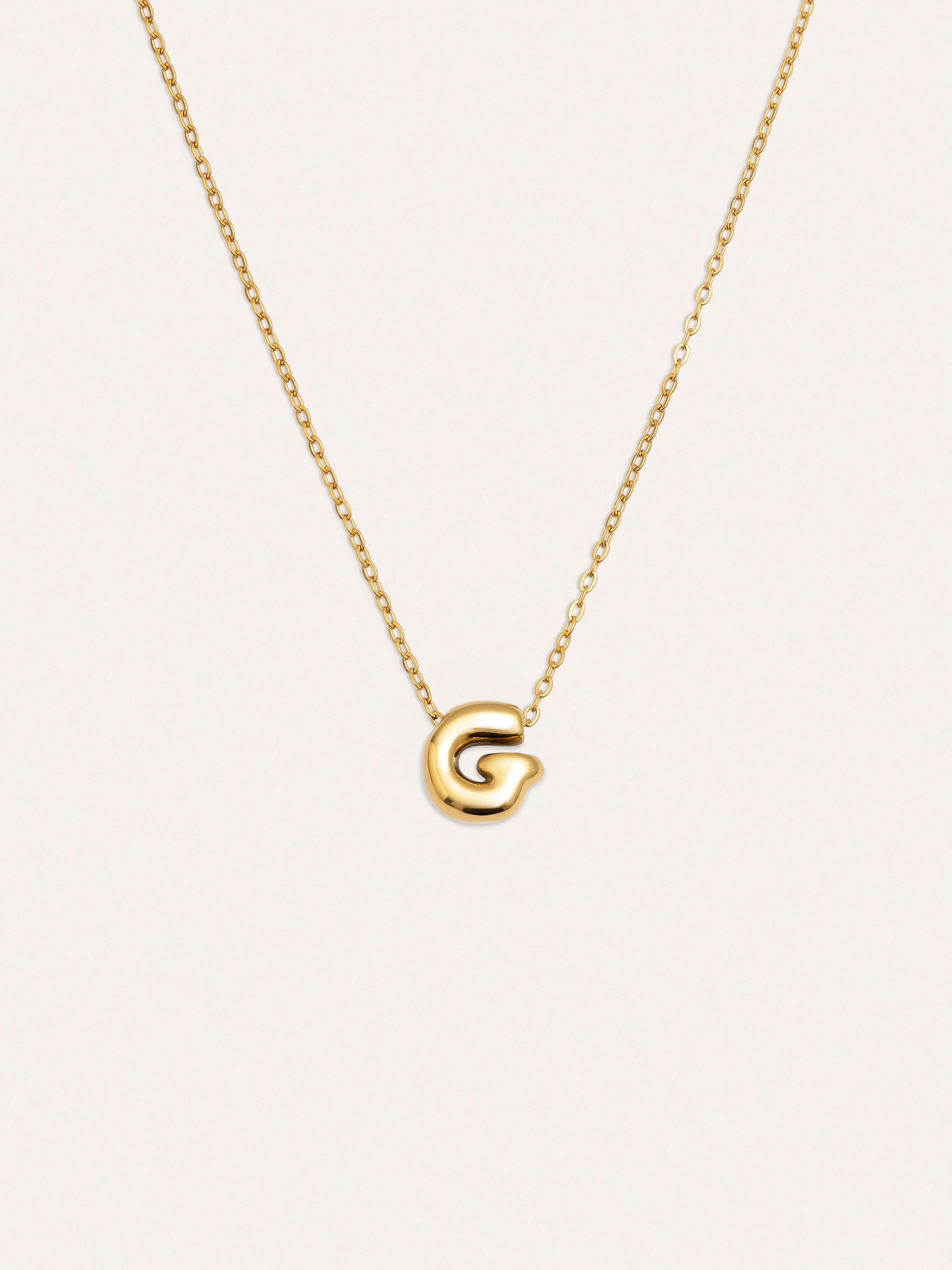 Collar Personalizado Hailey Letter Acero Baño Oro