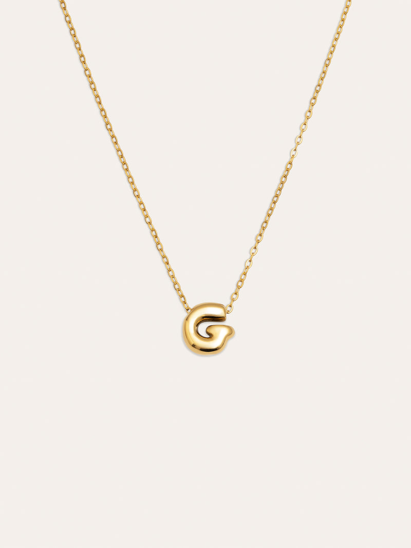 Hailey Letter Personalized Necklace Stainless Steel 18kt Gold Plated