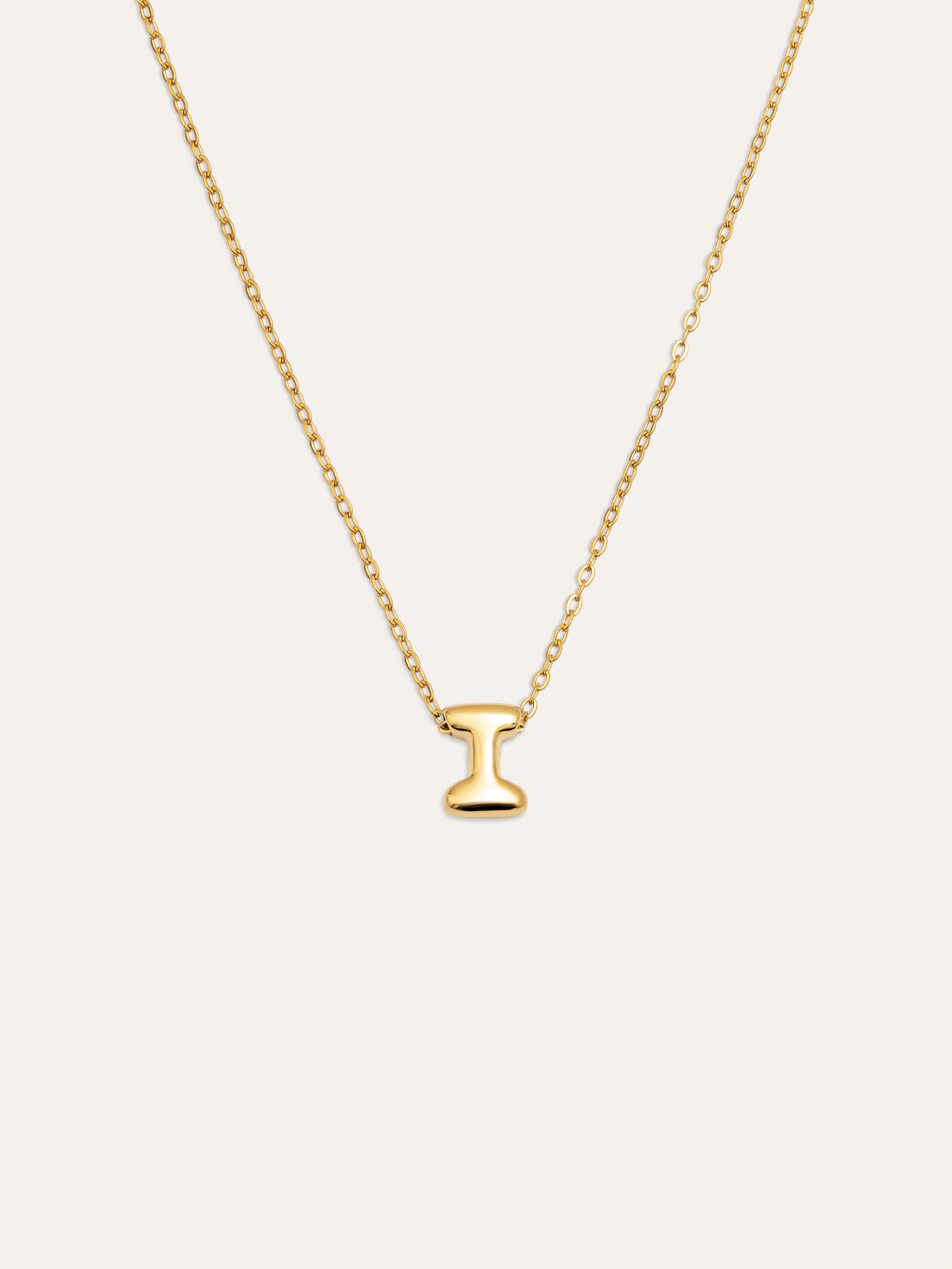 Collar Personalizado Hailey Letter Acero Baño Oro