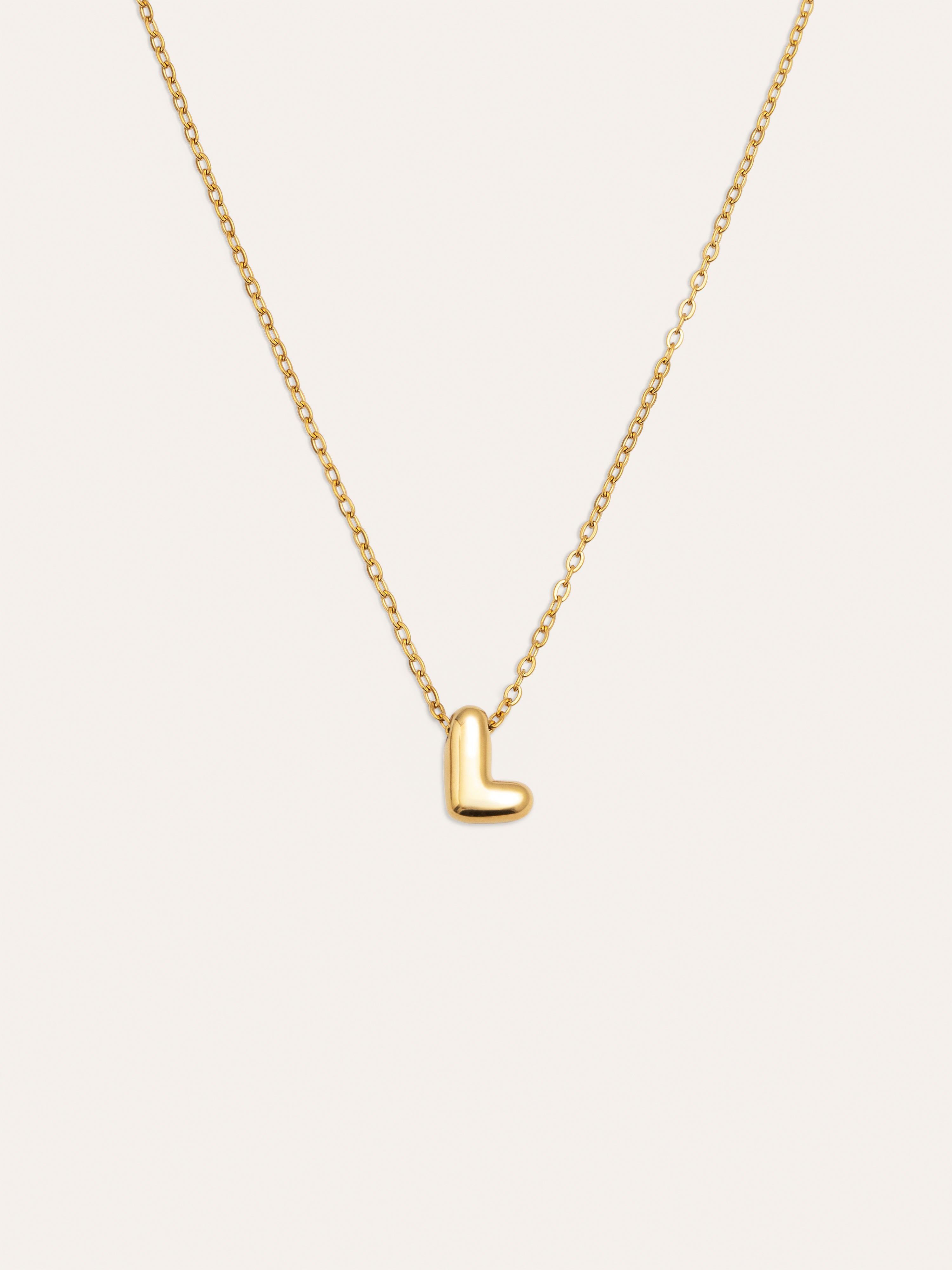 Collar Personalizado Hailey Letter Acero Baño Oro