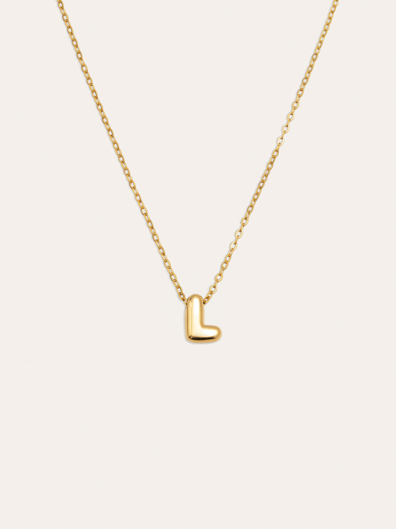 Hailey Letter Personalized Necklace Stainless Steel 18kt Gold Plated