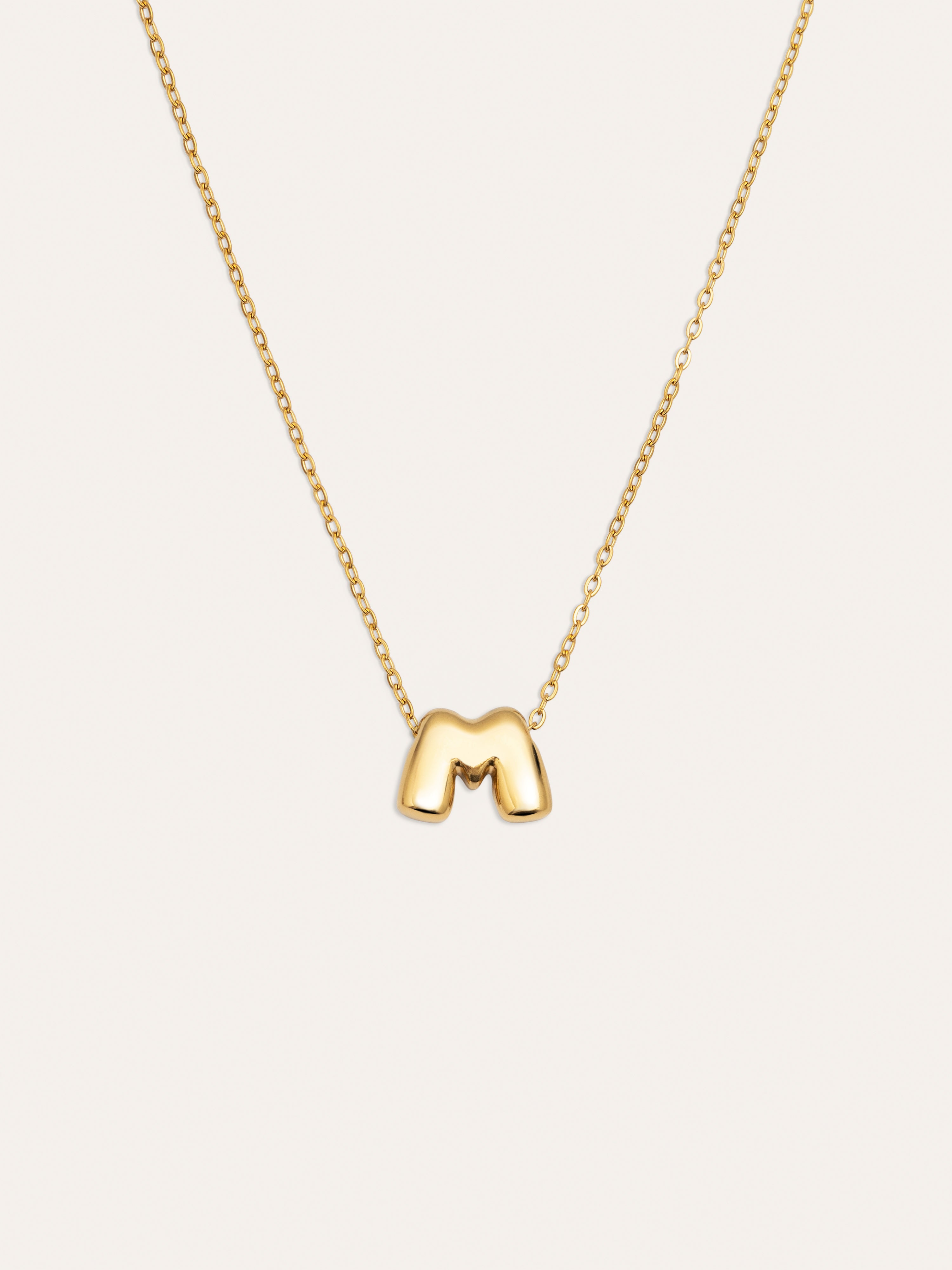 Collar Personalizado Hailey Letter Acero Baño Oro