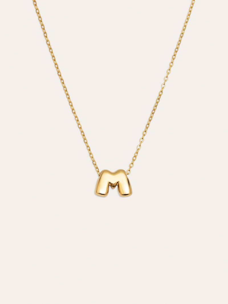 Hailey Letter Personalized Necklace Stainless Steel 18kt Gold Plated