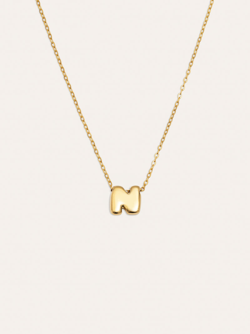 Hailey Letter Personalized Necklace Stainless Steel 18kt Gold Plated