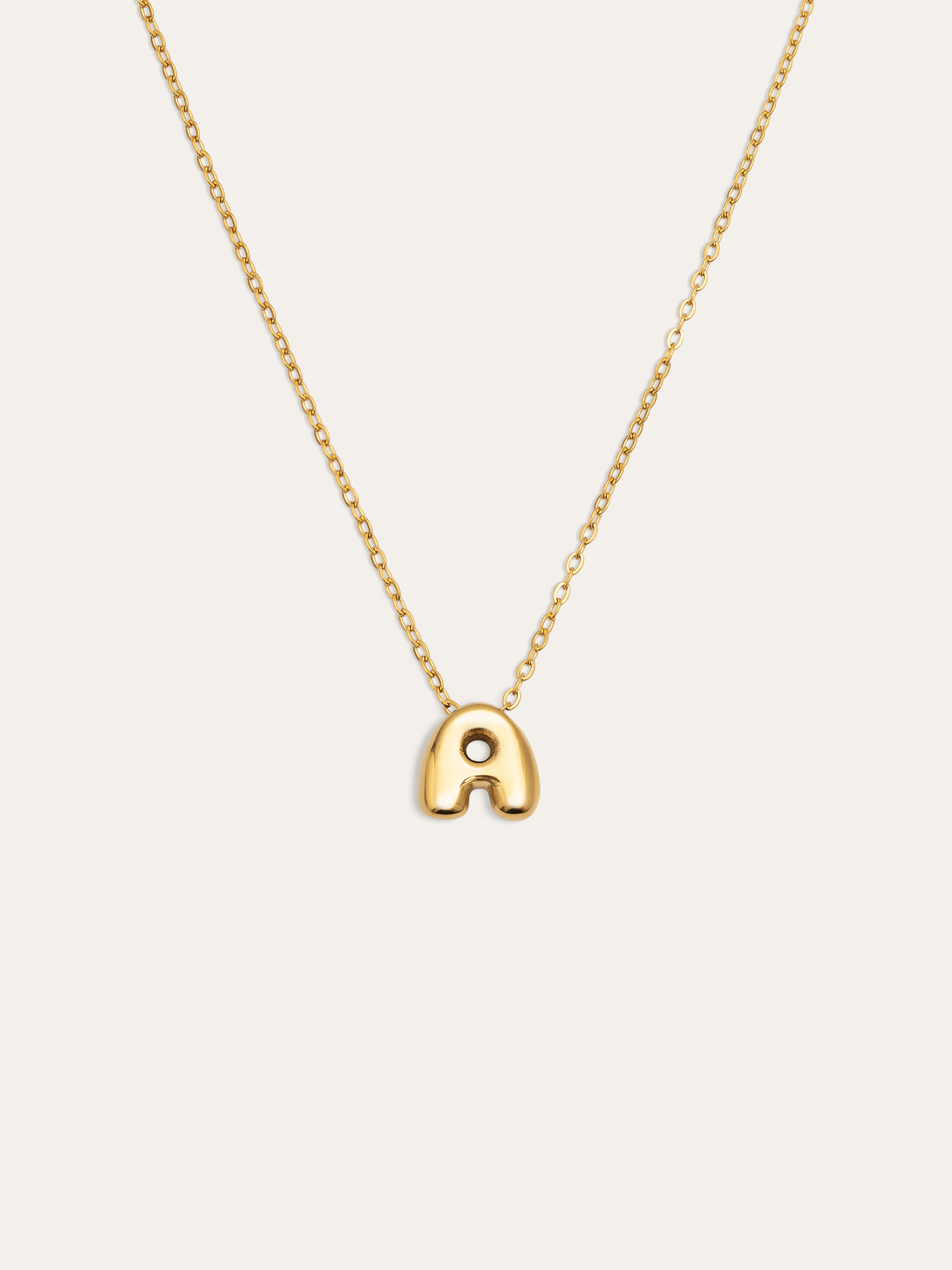 Collar Personalizado Hailey Letter Acero Baño Oro