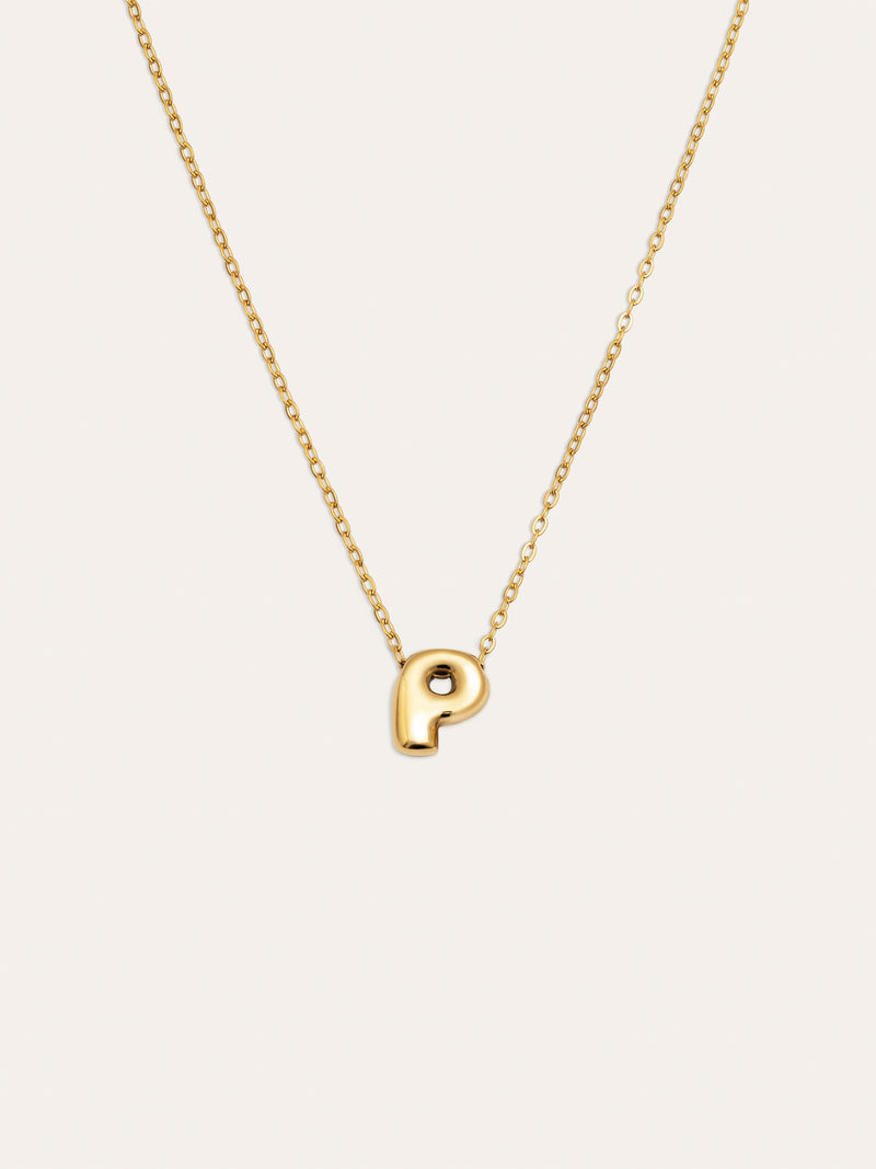 Hailey Letter Personalized Necklace Stainless Steel 18kt Gold Plated