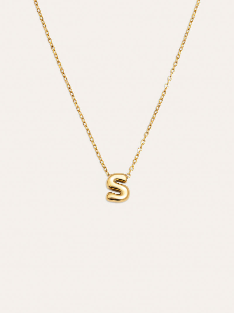 Hailey Letter Personalized Necklace Stainless Steel 18kt Gold Plated