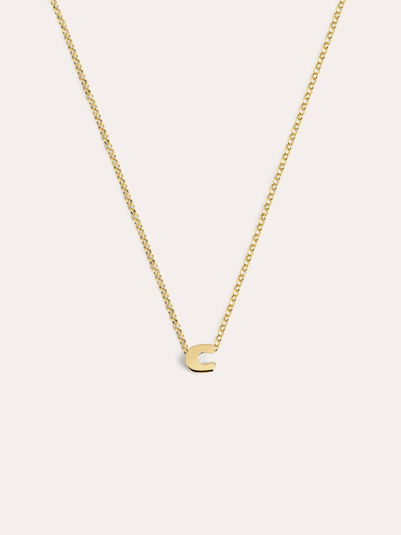 Single Letter Personalized Gold Necklace