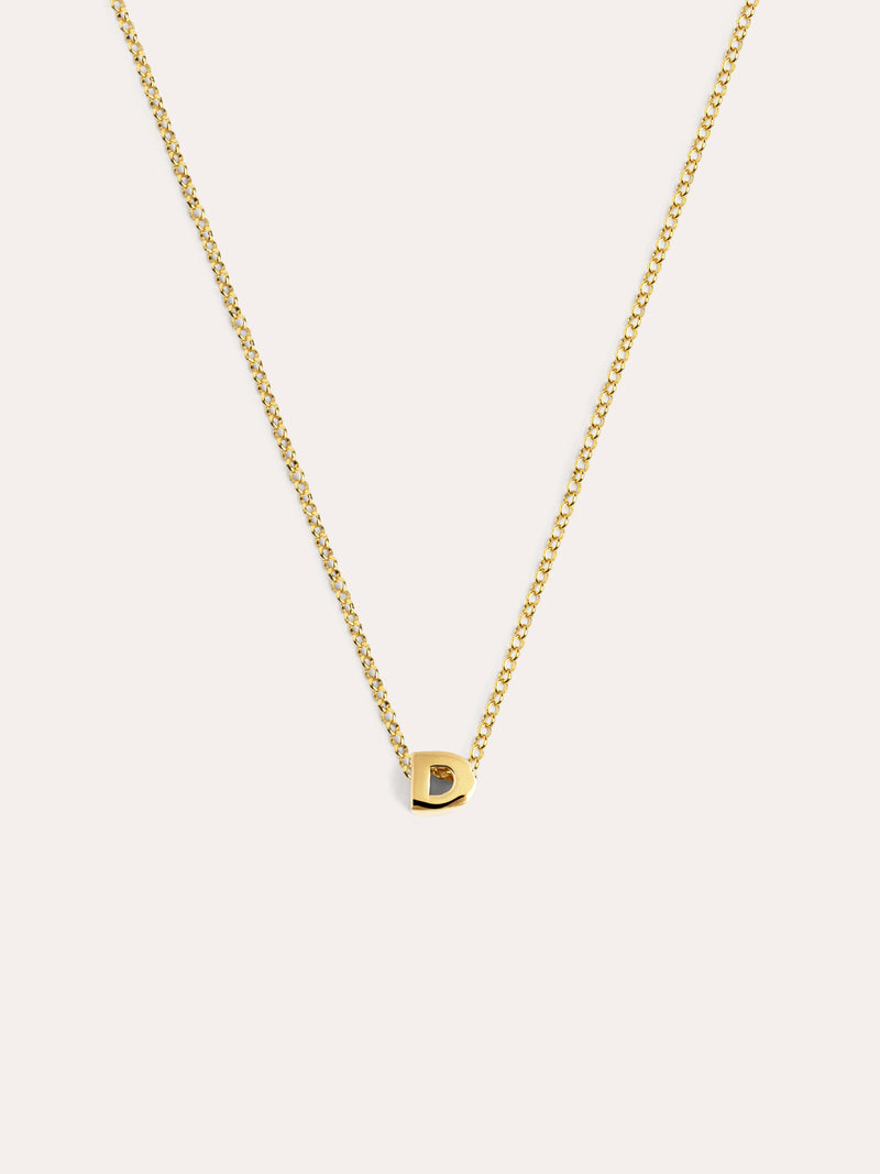 Single Letter Personalized Gold Necklace