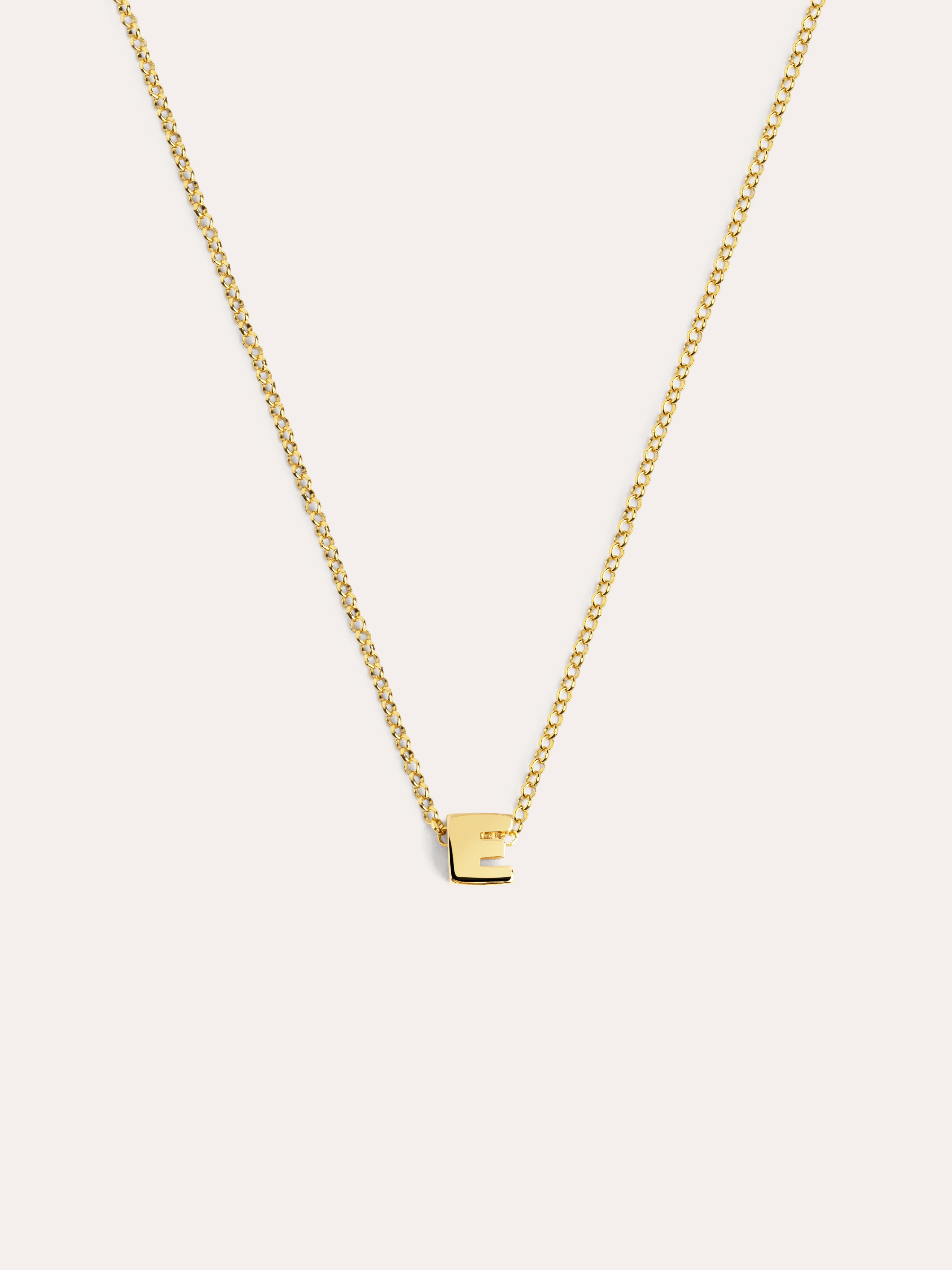 Single Letter Personalized Gold Necklace