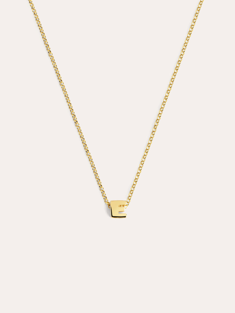 Single Letter Personalized Gold Necklace