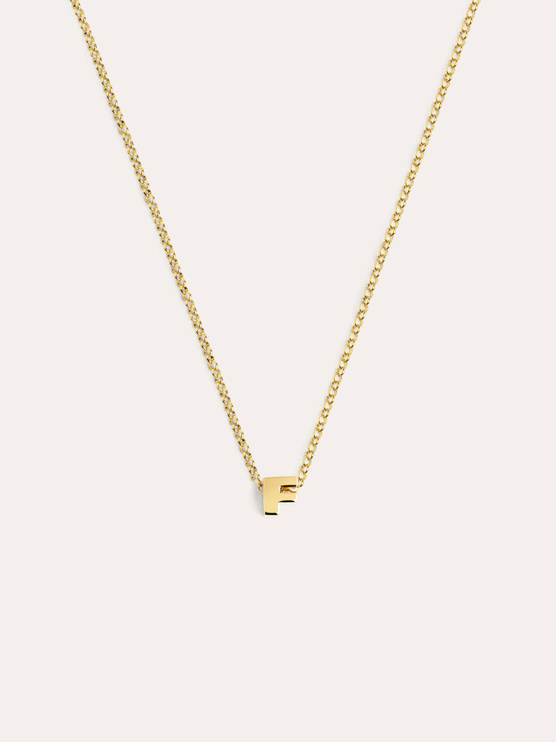 Single Letter Personalized Gold Necklace