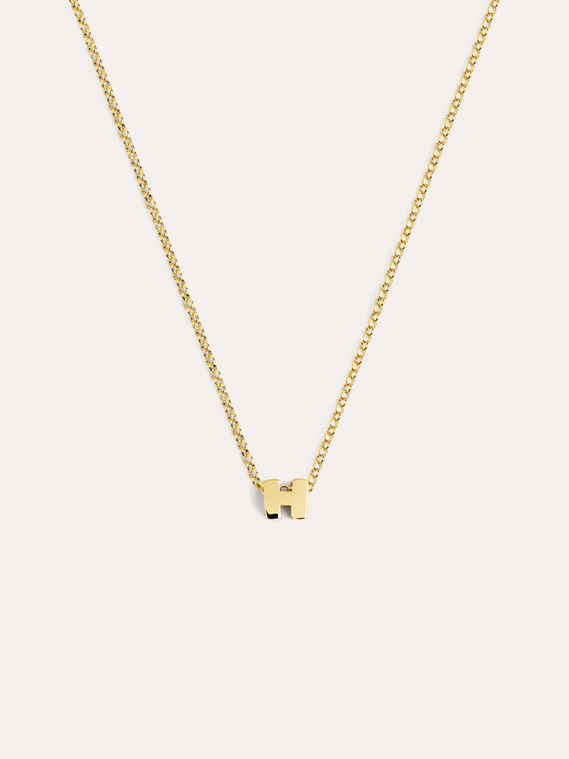 Single Letter Personalized Gold Necklace