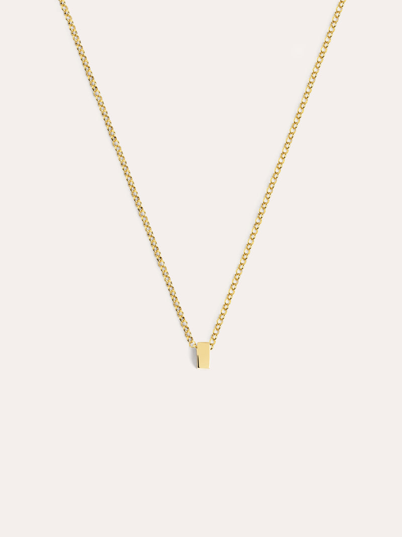 Single Letter Personalized Gold Necklace