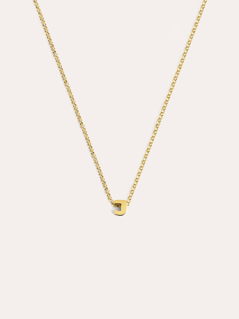 Single Letter Personalized Gold Necklace