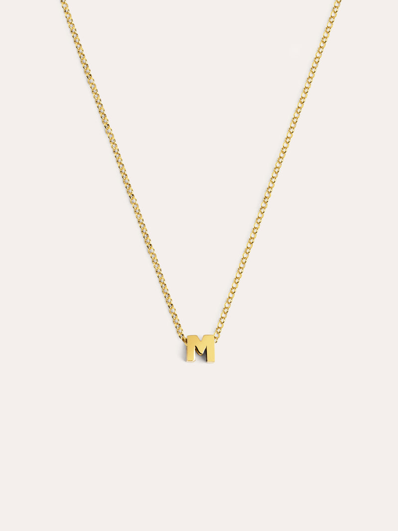 Single Letter Personalized Gold Necklace