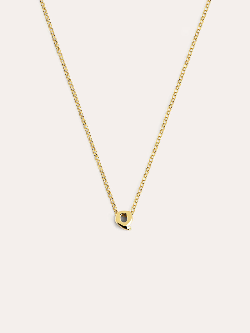 Single Letter Personalized Gold Necklace