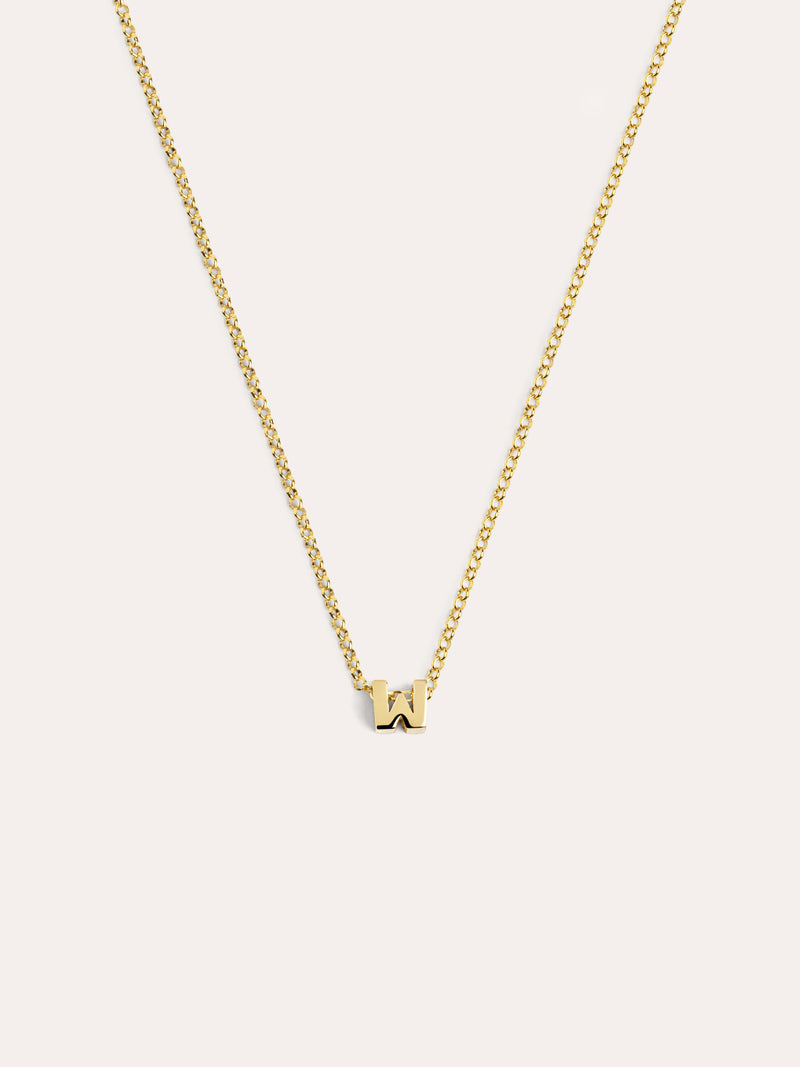 Single Letter Personalized Gold Necklace