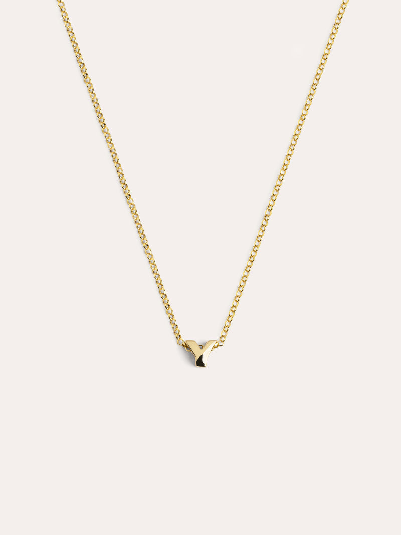 Single Letter Personalized Gold Necklace