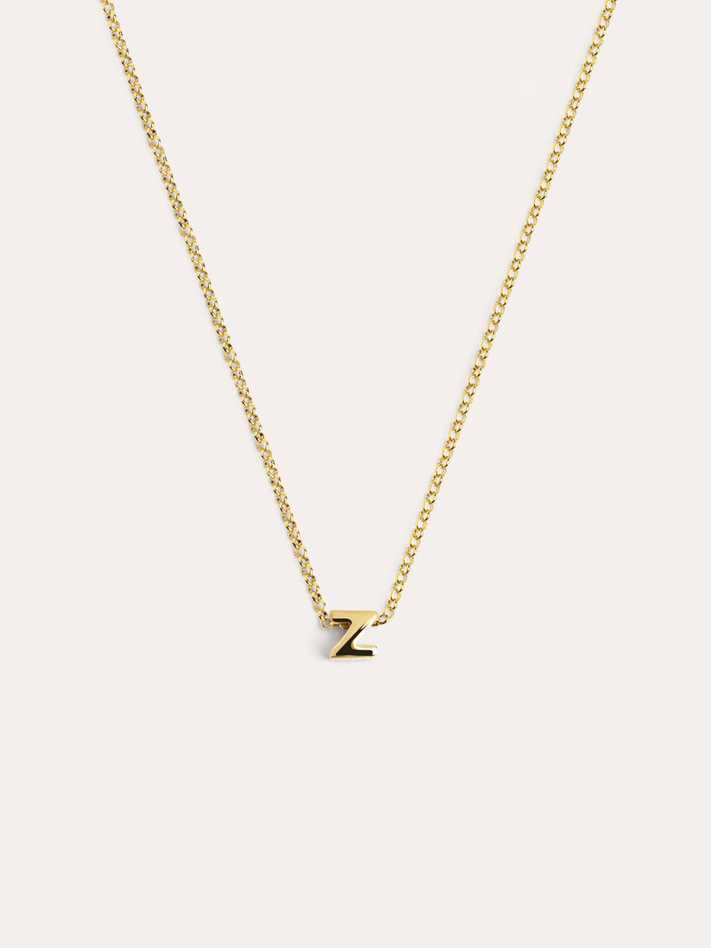 Single Letter Personalized Gold Necklace