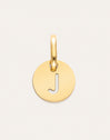 Mini Medallion Letter Acero Baño Oro