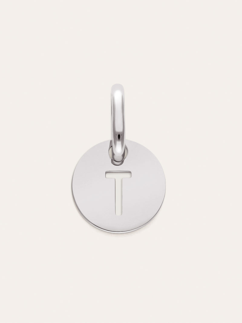 Mini Medallion Letter Acero