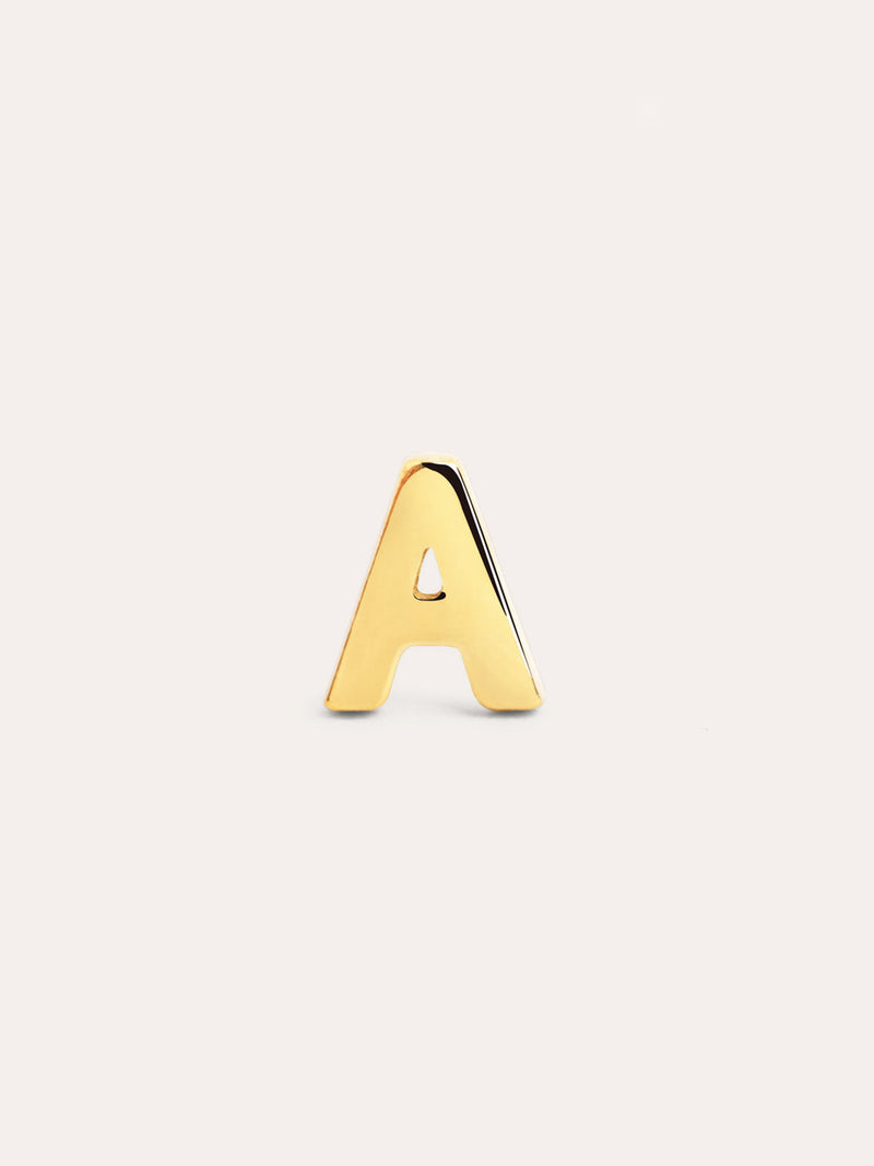 Letter Gold Single Earring