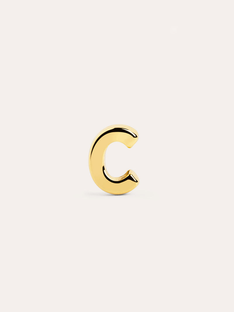 Letter Gold Single Earring