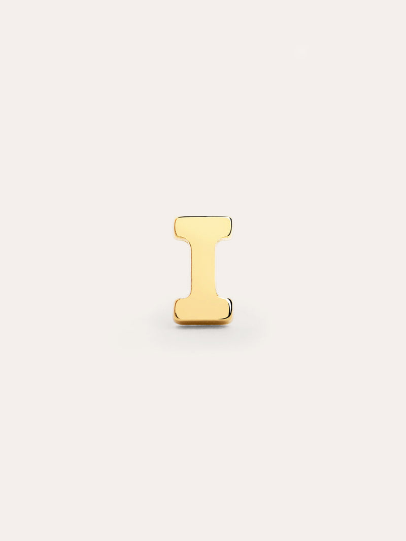Letter Gold Single Earring