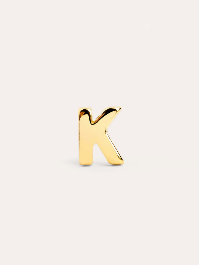 Letter Gold Single Earring