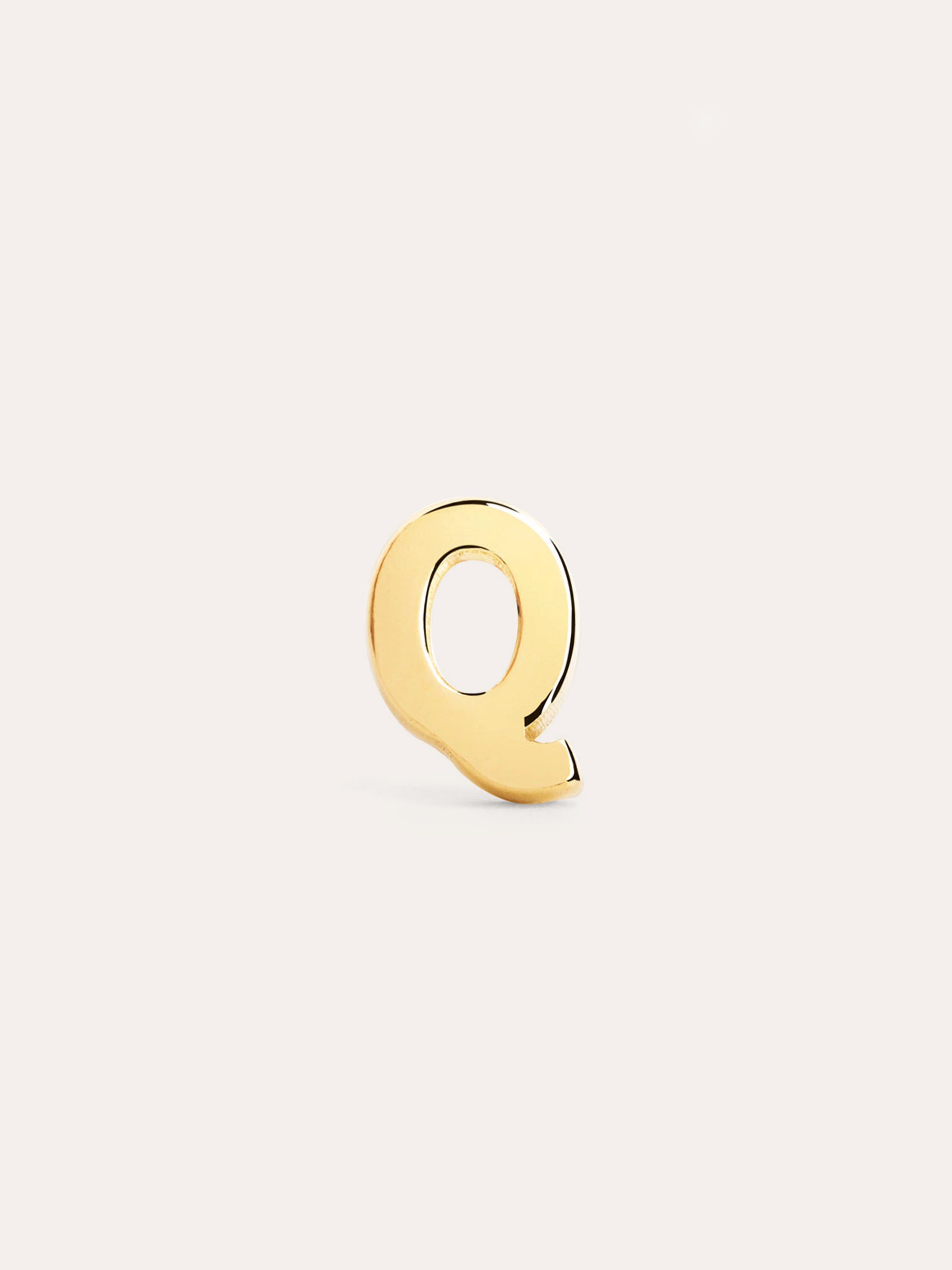 Letter Gold Single Earring