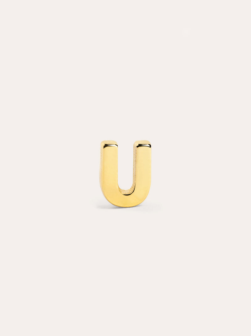 Letter Gold Single Earring