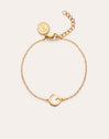 Pulsera Single Letter Acero Baño Oro - vista 5