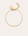 Pulsera Single Letter Acero Baño Oro - vista 6